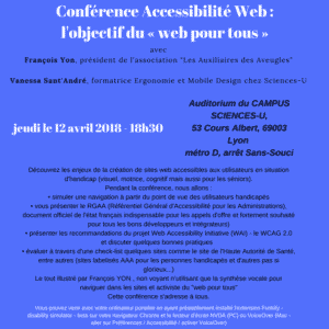 Conférence Accessibilité Web : l'objectif du « web pour tous »