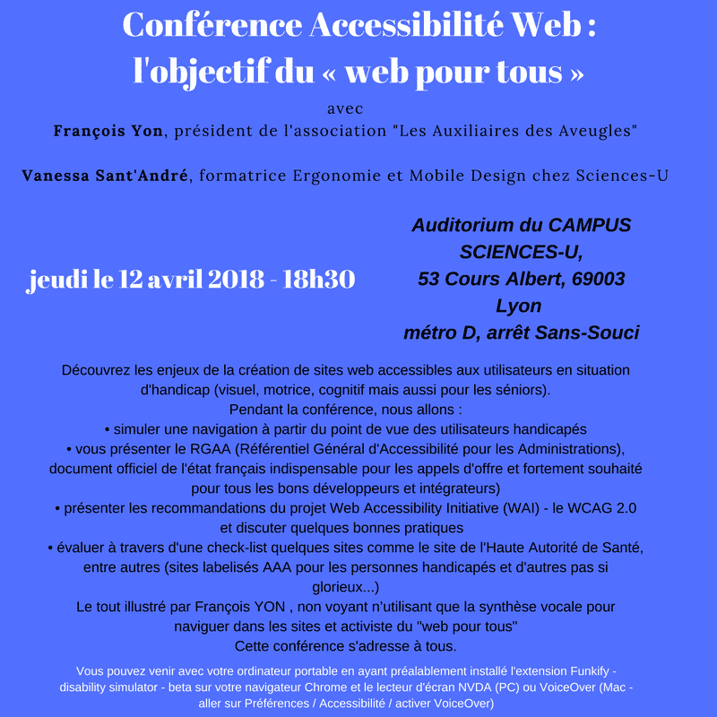 Conférence Accessibilité Web : l'objectif du « web pour tous »