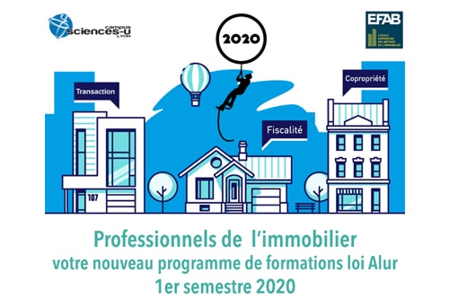 Calendrier des offres Formation Continue en Immobilier - 1er semestre 2020